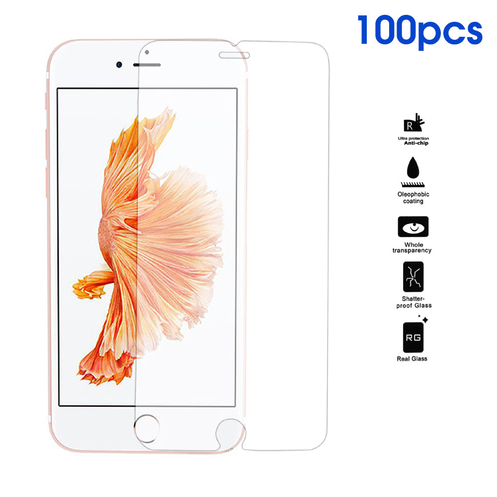 100Pcs/Set 0.25mm Tempered Glass Screen Protector Film for iPhone SE (2020)/SE (2022)/8/7 4.7 inch Explosion-proof