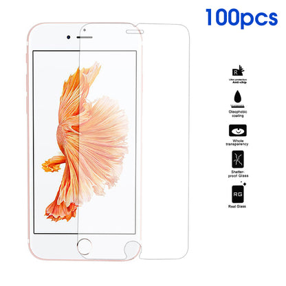 100Pcs/Set 0.25mm Tempered Glass Screen Protector Film for iPhone SE (2020)/SE (2022)/8/7 4.7 inch Explosion-proof