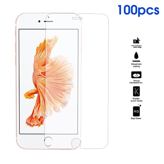 100Pcs/Set 0.25mm Tempered Glass Screen Protector Film for iPhone SE (2020)/SE (2022)/8/7 4.7 inch Explosion-proof