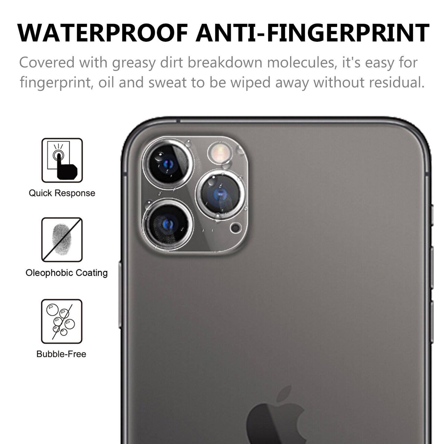 Shockproof Anti-scratch Ultra Clear AGC Tempered Glass Camera Lens Protector Film for iPhone 12 Pro Max 6.7-inch