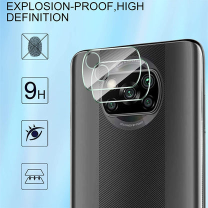 2.5D 9H Arc Edge Tempered Glass Screen Protector with Camera Lens Film for Xiaomi Poco X3 NFC