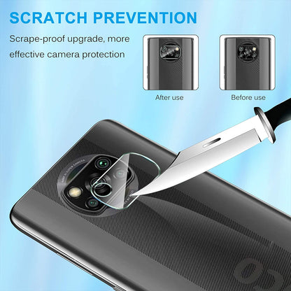 2.5D 9H Arc Edge Tempered Glass Screen Protector with Camera Lens Film for Xiaomi Poco X3 NFC