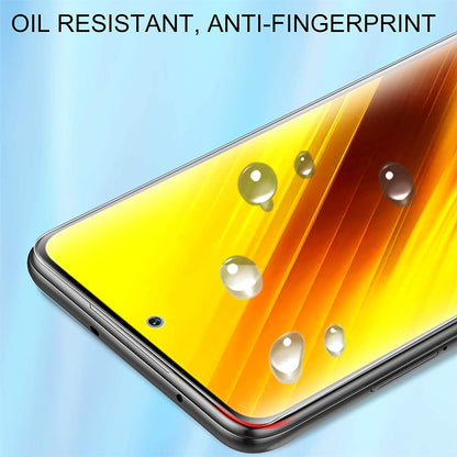 2.5D 9H Arc Edge Tempered Glass Screen Protector with Camera Lens Film for Xiaomi Poco X3 NFC