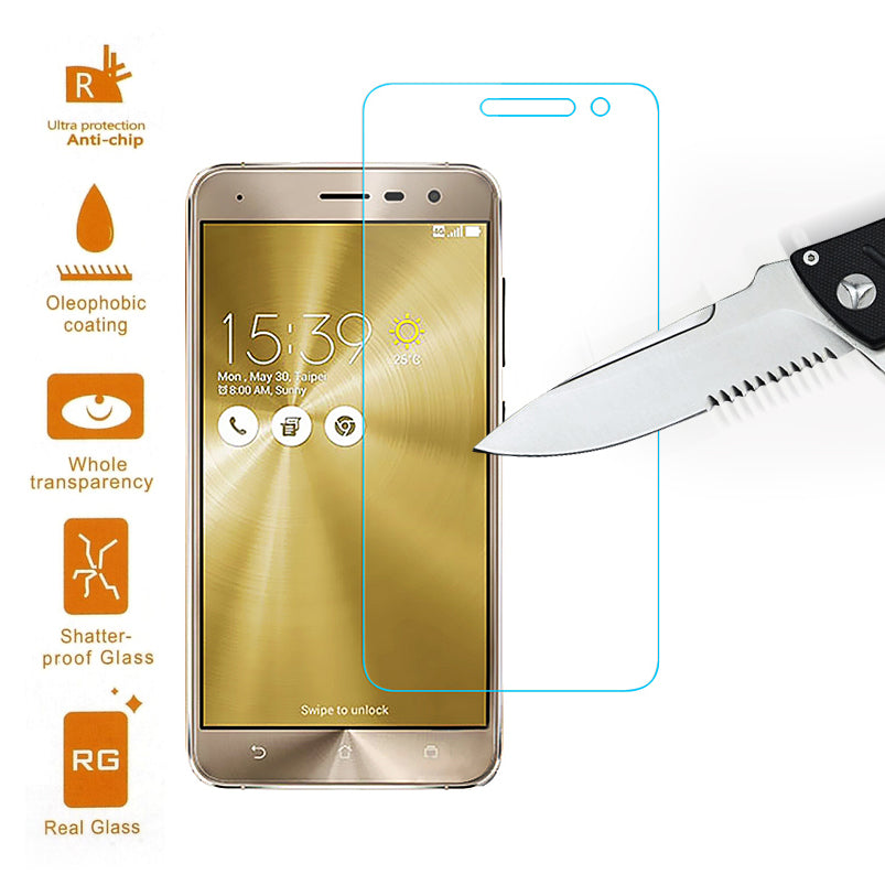 0.3mm Tempered Glass Screen Protector Film for Asus Zenfone 3 ZE520KL Arc Edge
