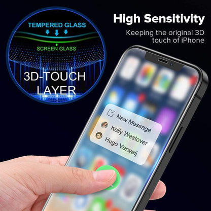 2.5D Arc Edge 9H Tempered Glass Screen Film with Back Film for iPhone 12/12 Pro