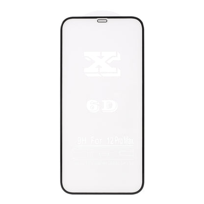6D Full Size Cold Carving Tempered Glass Screen Film (Full Glue) for iPhone 12 / 12 Pro