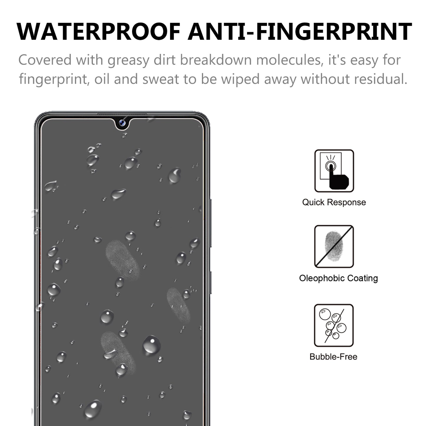 2.5D Arc Edge Tempered Glass Screen Protector Film for Samsung Galaxy A42 5G