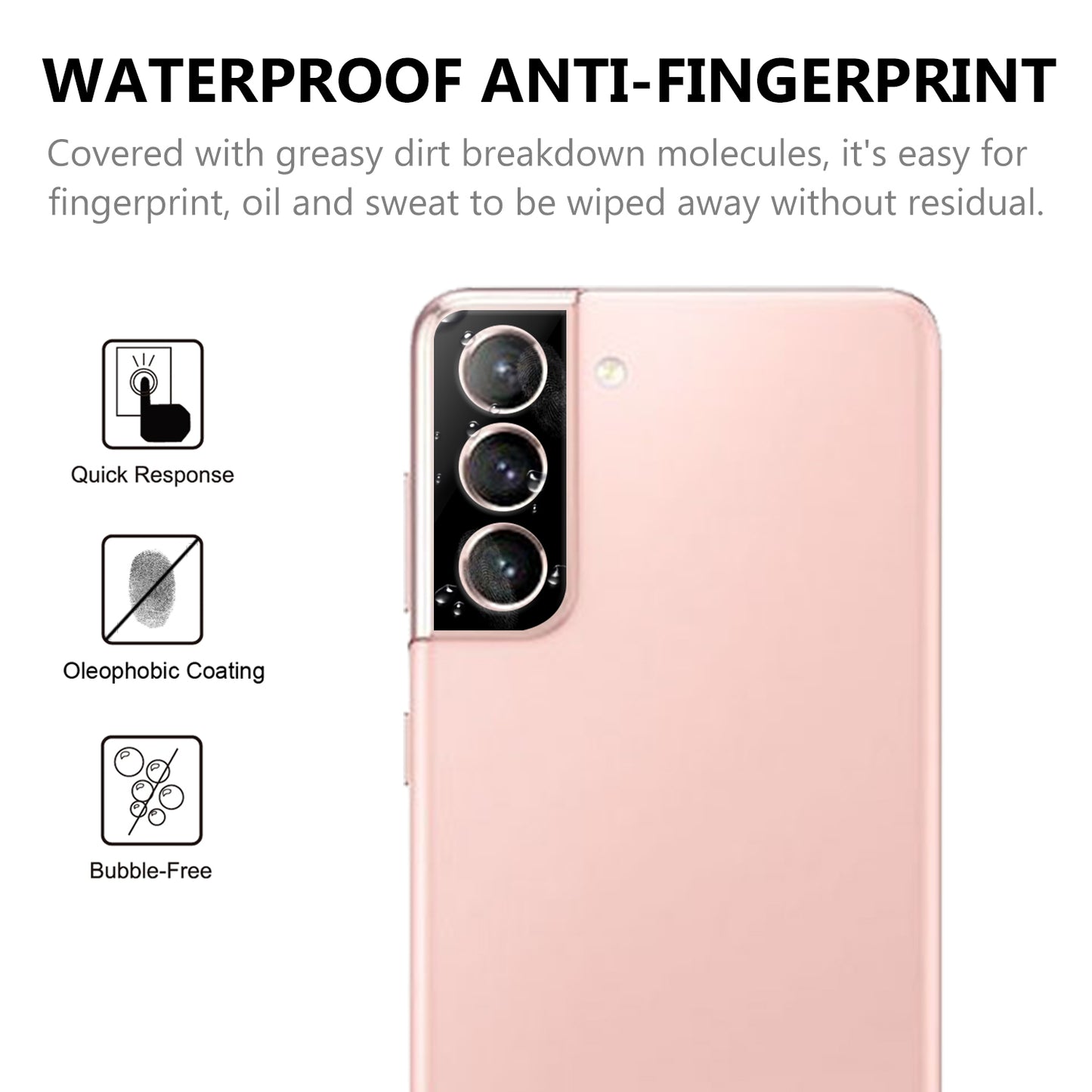 HD Tempered Glass Camera Lens Protector for Samsung Galaxy S21 4G/5G
