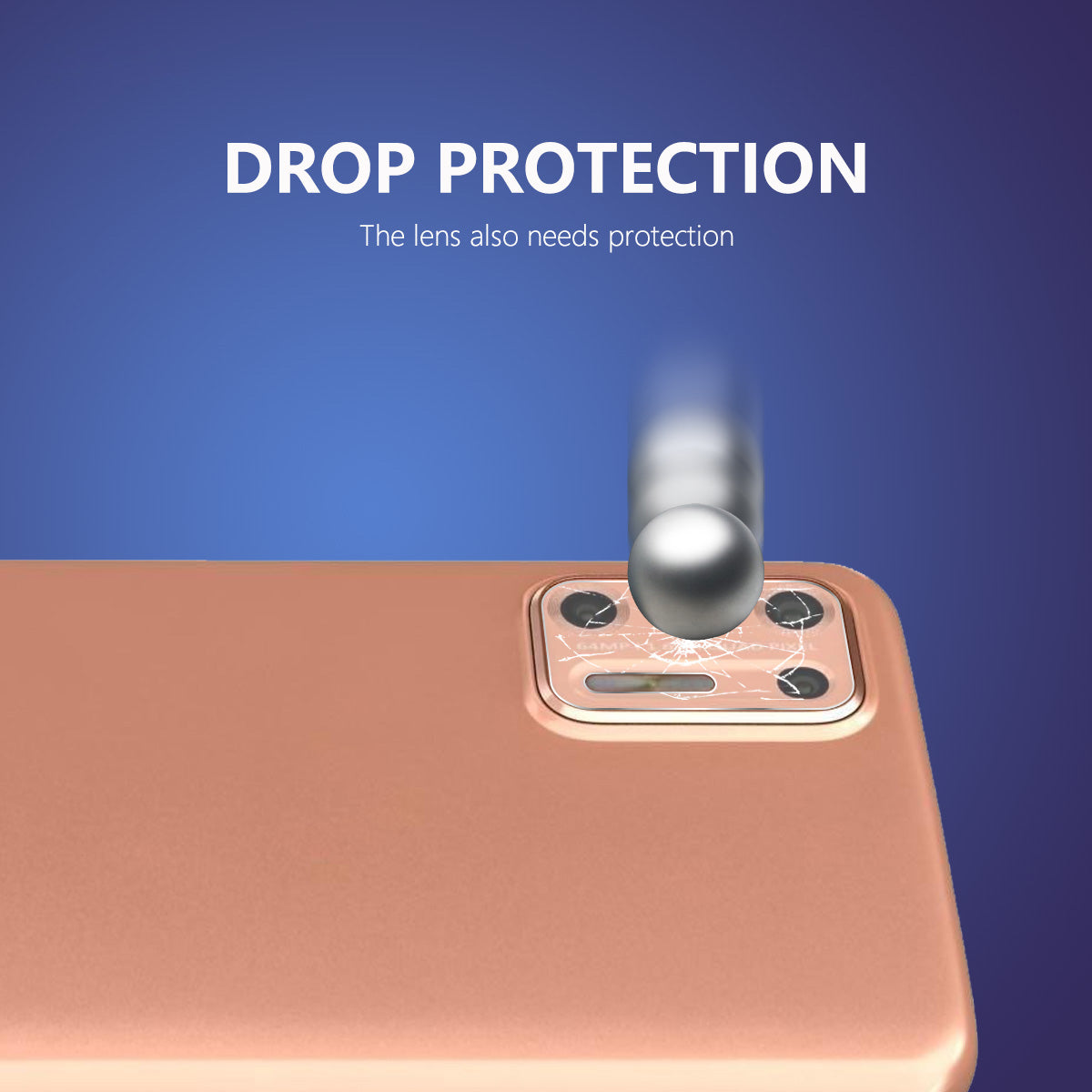 HAT PRINCE Wear-resistant Ultra Clear Camera Lens Film for Motorola Moto G9 Plus 0.2mm 9H 2.15D Arc Edge Tempered Glass Protector