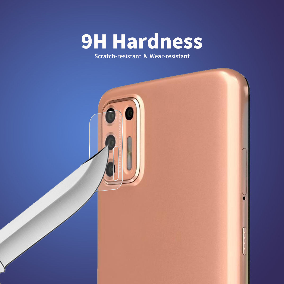 HAT PRINCE Wear-resistant Ultra Clear Camera Lens Film for Motorola Moto G9 Plus 0.2mm 9H 2.15D Arc Edge Tempered Glass Protector