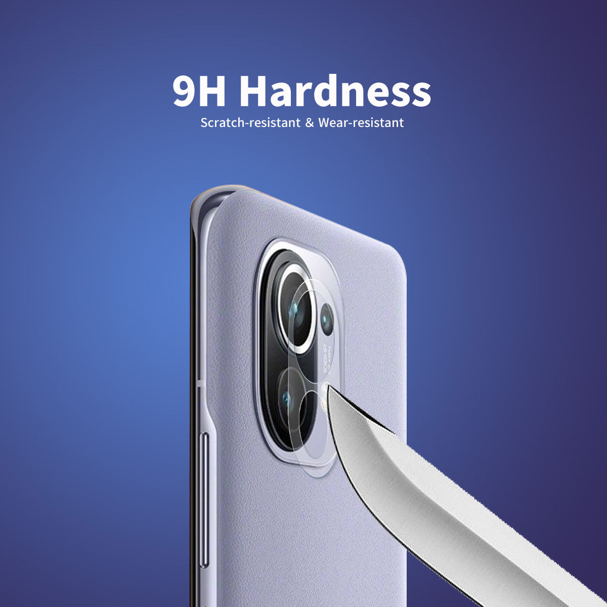 HAT PRINCE Wear-resistant Camera Lens Film for Xiaomi Mi 11 0.2mm 9H 2.15D Arc Edge Tempered Glass Protector