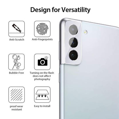 2.5D 9H Arc Edge Tempered Glass Screen Protector + Camera Lens Film Guard for Samsung Galaxy S21 4G/5G