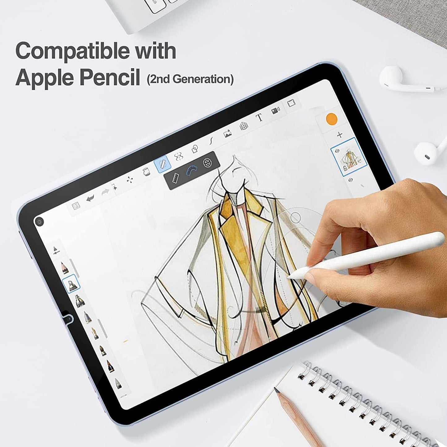 0.3mm Arc Edge Tempered Glass Screen Protective Film for iPad mini 6 (2021)