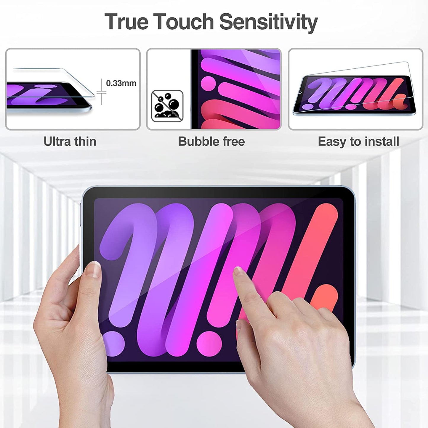 0.3mm Arc Edge Tempered Glass Screen Protective Film for iPad mini 6 (2021)