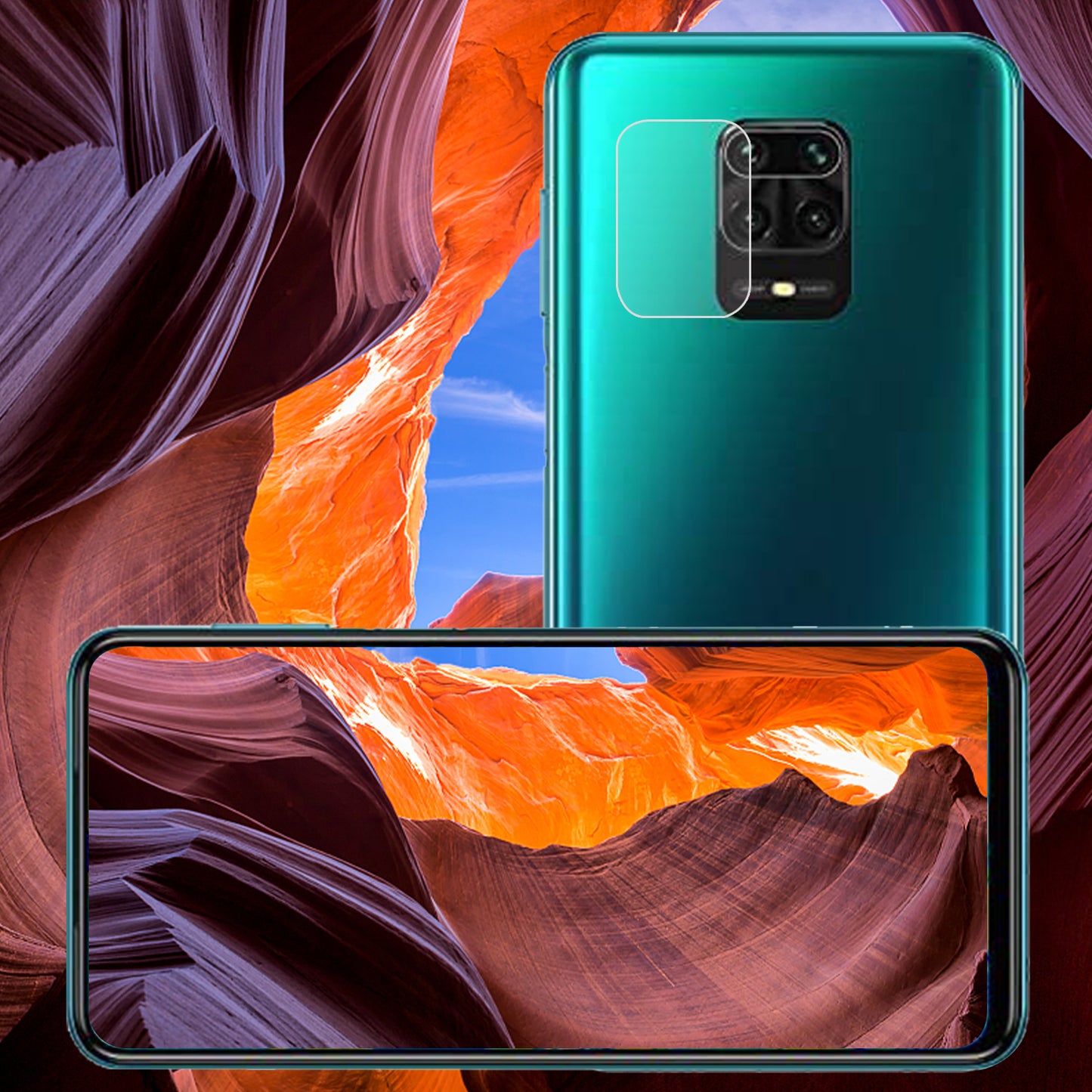 Full Coverage Tempered Glass Ultra Clear Anti-Glare Transparent Camera Lens Protector Film for Xiaomi Redmi Note 9S/9 Pro/9 Pro Max