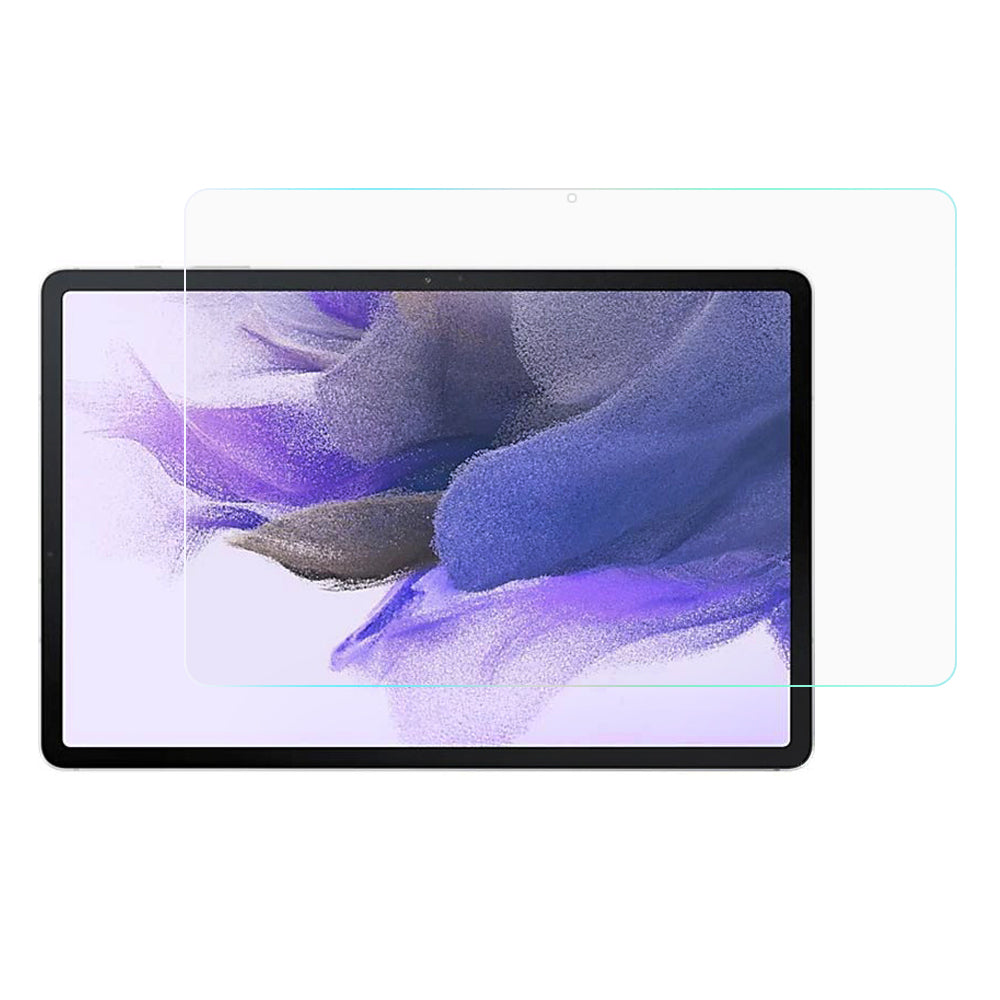 For Samsung Galaxy Tab S7 FE/S7 Plus/S8 Plus 12.4 inch 0.3mm Straight Edge Full Coverage Tempered Glass Screen Protector Film Guard