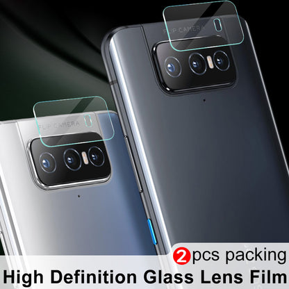 IMAK 2Pcs/Pack High Definition Camera Lens Protector Glass Films for Asus Zenfone 8 Flip/7 ZS670KS/7 Pro ZS671KS