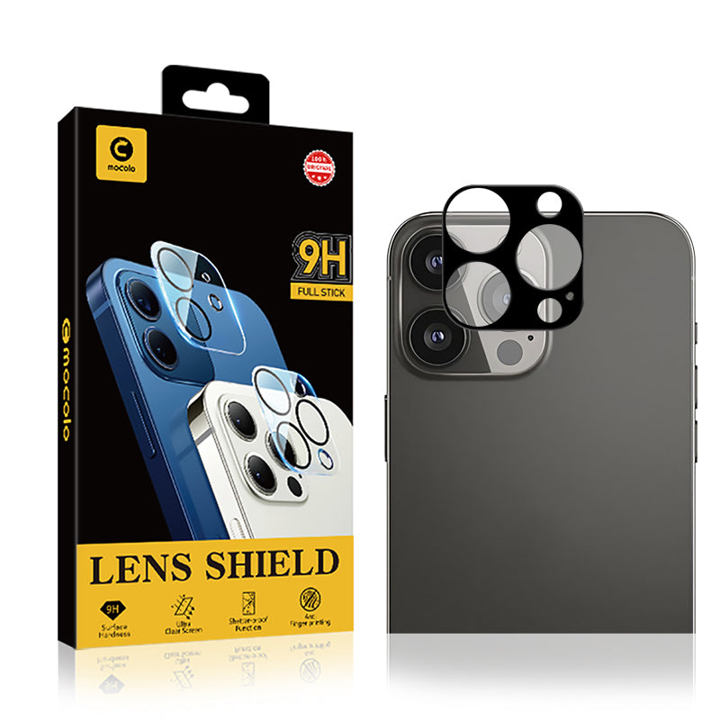 MOCOLO Silk Printing Camera Lens Film for iPhone 13 Pro Max 6.7 inch, 9H Hardness Precise Cutout Tempered Glass Camera Lens Protector