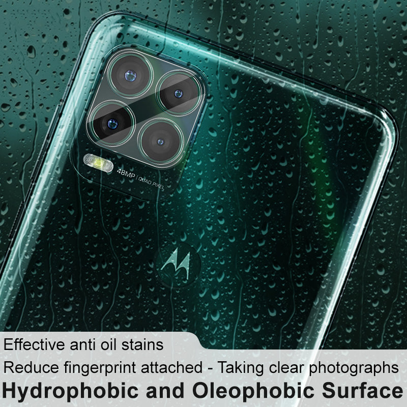 IMAK HD Clear Anti-Scratch Tempered Glass Back Camera Protector + Acrylic Lens Cap for Motorola Moto G Stylus 5G (2021)