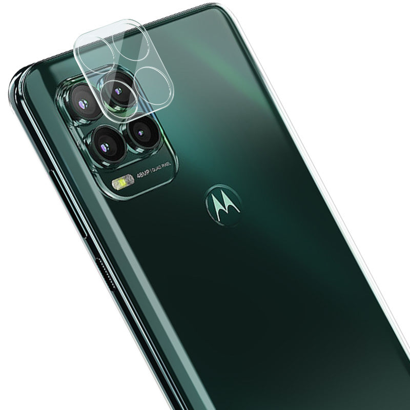 IMAK HD Clear Anti-Scratch Tempered Glass Back Camera Protector + Acrylic Lens Cap for Motorola Moto G Stylus 5G (2021)