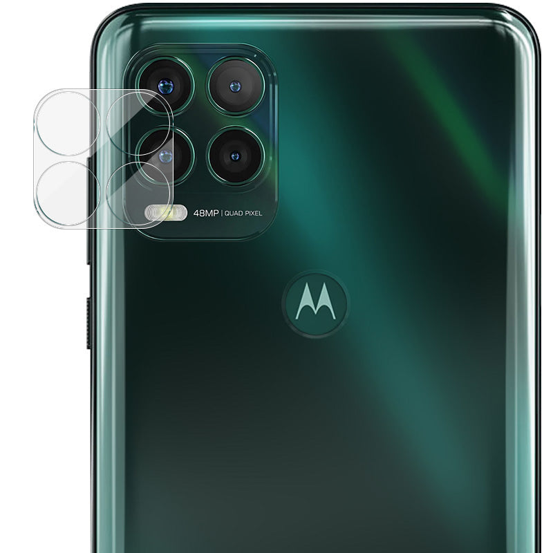 IMAK HD Clear Anti-Scratch Tempered Glass Back Camera Protector + Acrylic Lens Cap for Motorola Moto G Stylus 5G (2021)