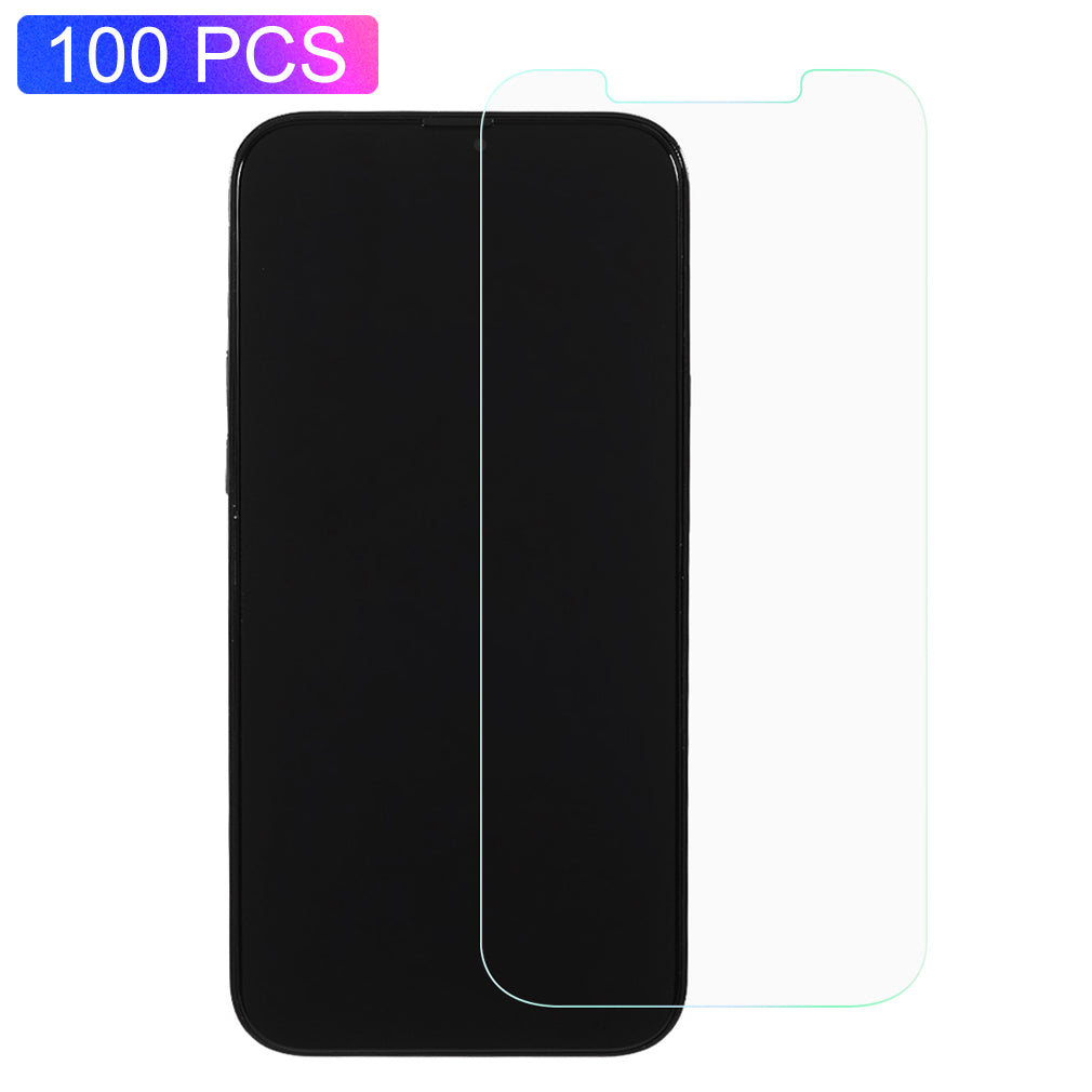 100Pcs / Pack 0.25mm Arc Edge Ultra Clear Tempered Glass Screen Protector Film for iPhone 13 Pro Max / 14 Plus