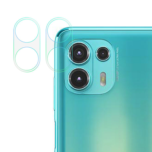 2Pcs/Pack Ultra Thin High Definition Scratch-Resistant 3D Tempered Glass Camera Lens Screen Protector for Motorola Edge 20 Lite