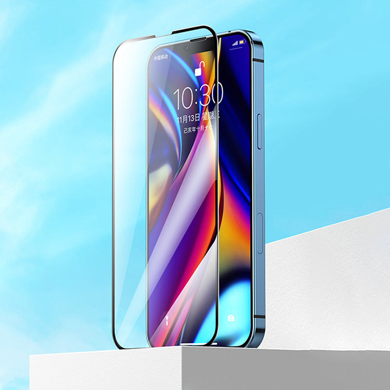 REMAX Scratch-Resistant Anti-Fingerprint Full Glue Full Screen Coverage Curved Tempered Glass Screen Protector for iPhone 13 Pro Max / 14 Plus