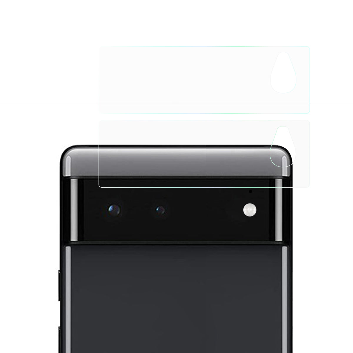 2PCS/Set Precise Cut-Outs Shatterproof Strong Hardness Tempered Glass Full Screen Coverage Camera Lens Film for Google Pixel 6