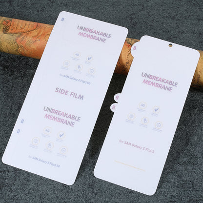 1 Set Matte Anti-fingerprint Complete Covering PET Screen Protector Film for Samsung Galaxy Z Flip3 5G