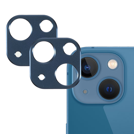 2Pcs/Set Aluminum Alloy Wear-resistant Precise Cutout Durable Camera Lens Protectors for iPhone 13 6.1 inch/13 mini 5.4 inch