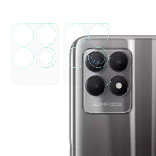 2Pcs/Set 3D Arc Edge HD Camera Lens Protector Precise Cutout Tempered Glass Film for Realme 8i/Narzo 50 4G