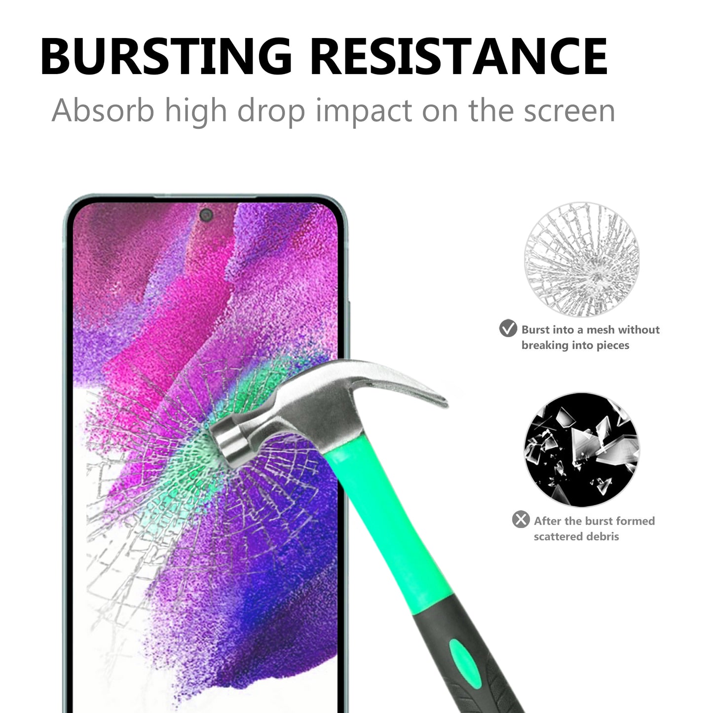 Ultra Clear Full Glue Full Size Black Edge Shatterproof AGC Glass Tempered Glass Screen Protector [0.1mm Thickness, Support Fingerprint Unlock] for Samsung Galaxy S22+ 5G