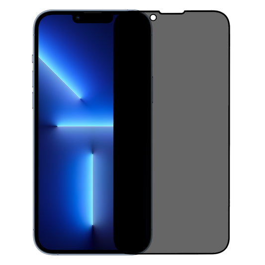 For i iPhone 13 / 13 Pro / 14 Full Screen High Definition Matte Silk Printing Full Glue Anti-spy Tempered Glass Screen Protector Film
