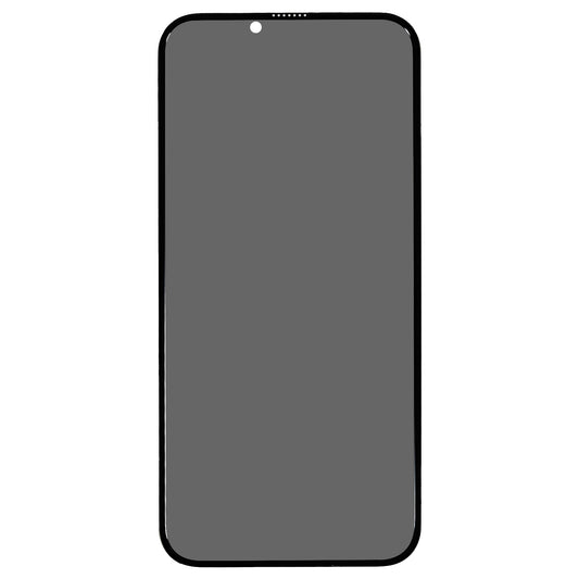 For i iPhone 13 / 13 Pro / 14 Matte Anti-spy Full Glue Silk Printing Full Coverage Tempered Glass Screen Protector Film with Dust-proof Net