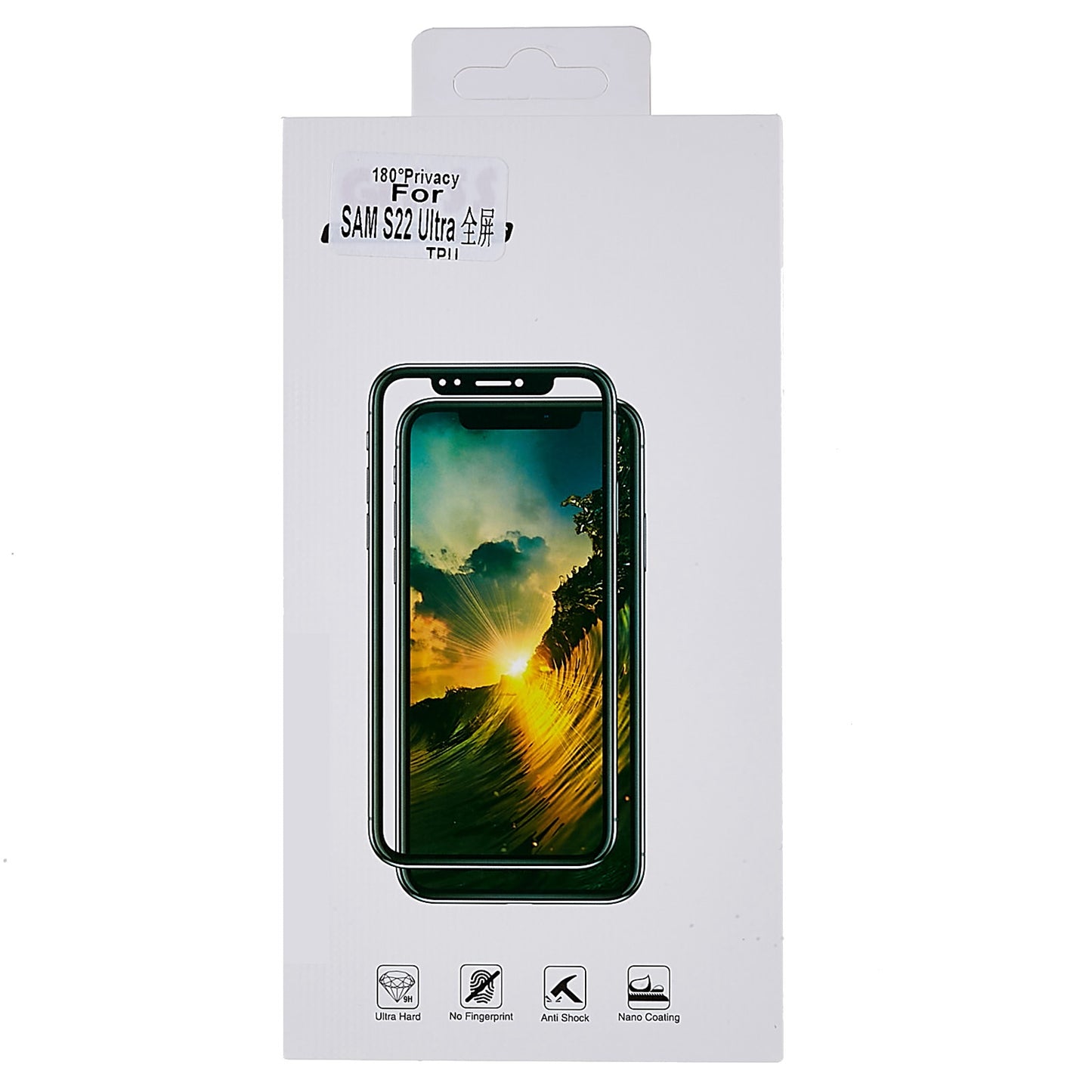For Samsung Galaxy S22 Ultra 5G Privacy TPU+PET Screen Protector Full Cover Anti-spy Ceramic High Sensitivity Film