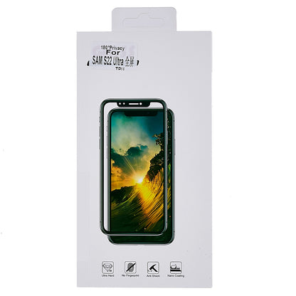 For Samsung Galaxy S22 Ultra 5G Privacy TPU+PET Screen Protector Full Cover Anti-spy Ceramic High Sensitivity Film