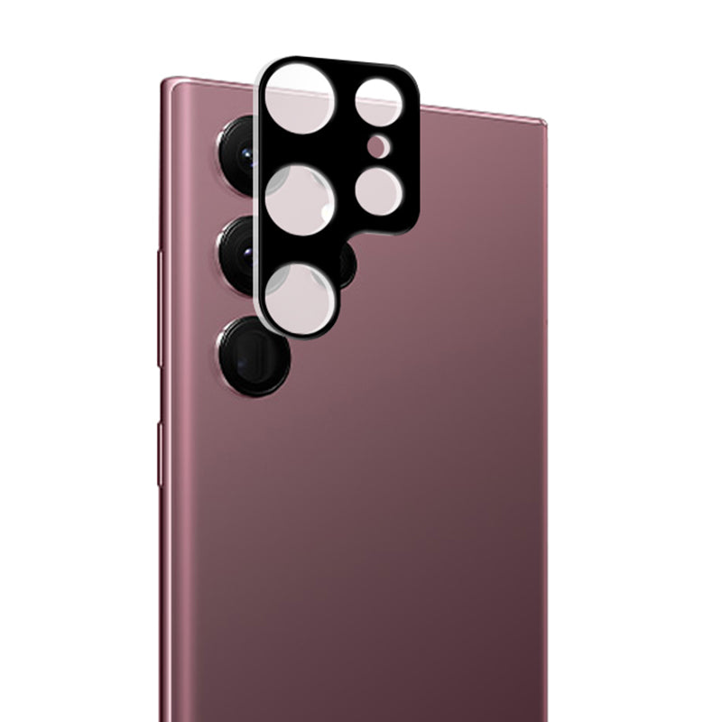 MOCOLO For Samsung Galaxy S23 Ultra Fingerprint Free Camera Lens Protector, Silk Printing HD Tempered Glass Lens Protective Film