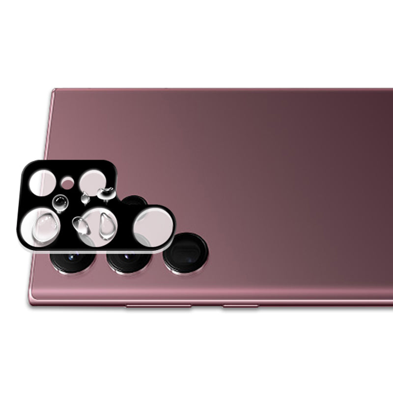 MOCOLO For Samsung Galaxy S23 Ultra Fingerprint Free Camera Lens Protector, Silk Printing HD Tempered Glass Lens Protective Film