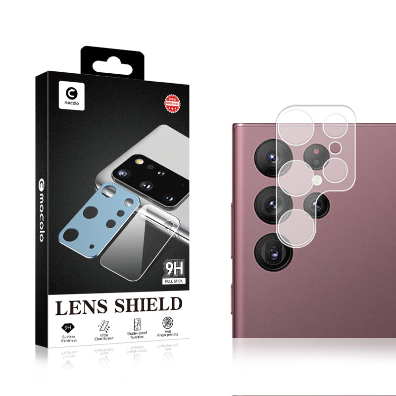 MOCOLO For Samsung Galaxy S23 Ultra Camera Lens Protector, Anti-explosion Silk Printing HD Tempered Glass Lens Protective Film