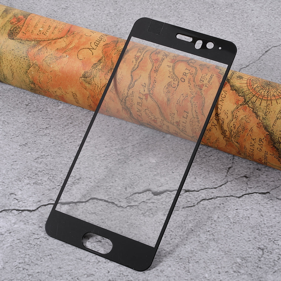 For Huawei P10 Silk Print Full Screen Cover Mobile Tempered Glass Protector Film