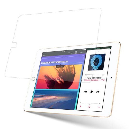 For iPad 9.7 (2018) / 9.7-inch (2017) Clear Anti-scratch LCD Tempered Glass Screen Protector Film 0.3mm (Arc Edge)