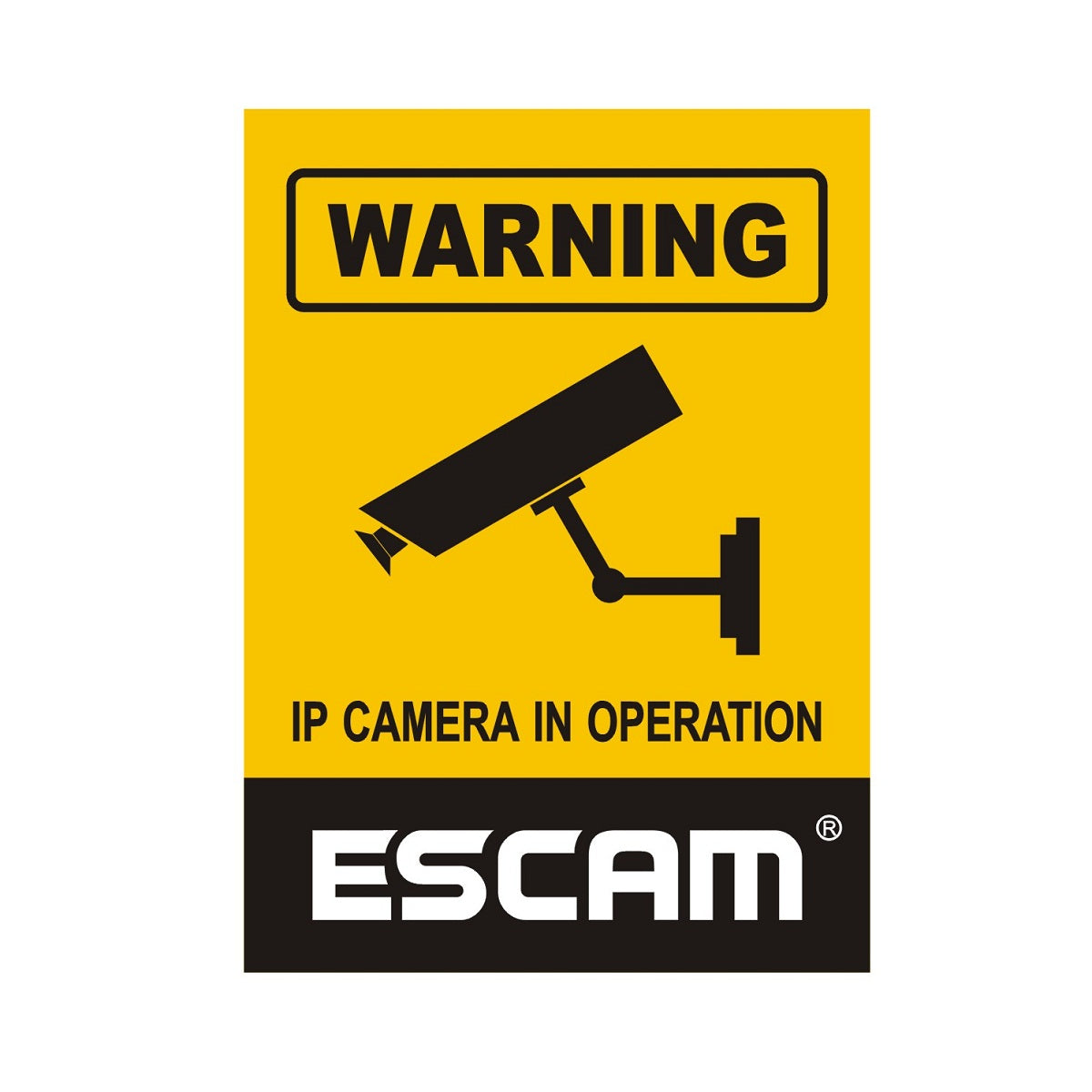 2Pcs Video Surveillance Security Monitoring Warning Stickers