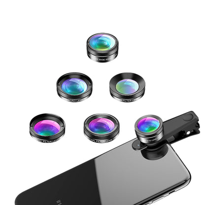 APEXEL APL-DG6V2 HD Multi-function Wide Angle/Star Filter/Macro/Fisheye/ND Filter/CPL Filter 6-in-1 Lens Kit