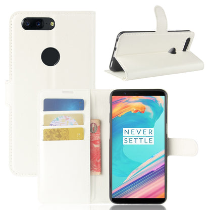 Litchi Texture Wallet Stand Leather Case for OnePlus 5T