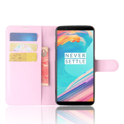 Litchi Texture Wallet Stand Leather Case for OnePlus 5T