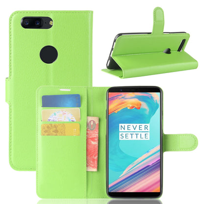 Litchi Texture Wallet Stand Leather Case for OnePlus 5T