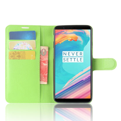 Litchi Texture Wallet Stand Leather Case for OnePlus 5T