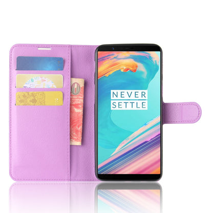 Litchi Texture Wallet Stand Leather Case for OnePlus 5T