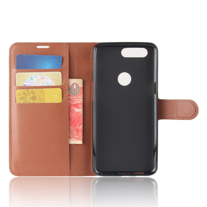 Litchi Texture Wallet Stand Leather Case for OnePlus 5T